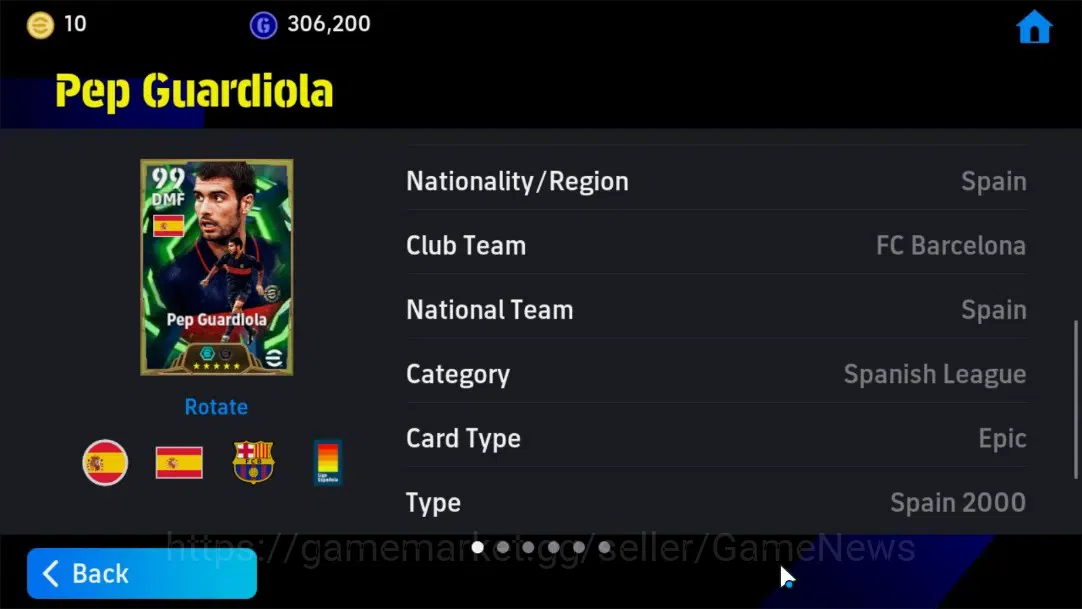 eFootball Accounts Android|Epic Pep Guardiola Spain2000,Wesley Sneijd image 7