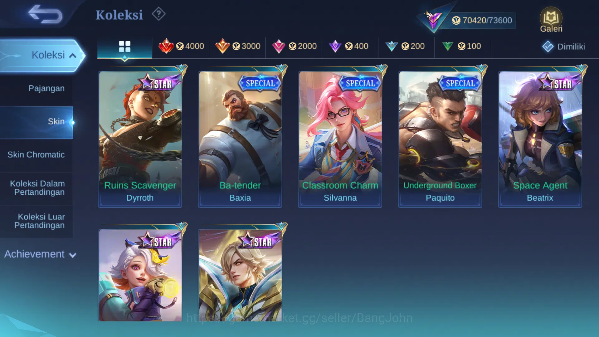 Mobile Legends: Bang Bang Accounts Hero 128 | Skin 275 | Legend Gusion | Annual Hayab image 11