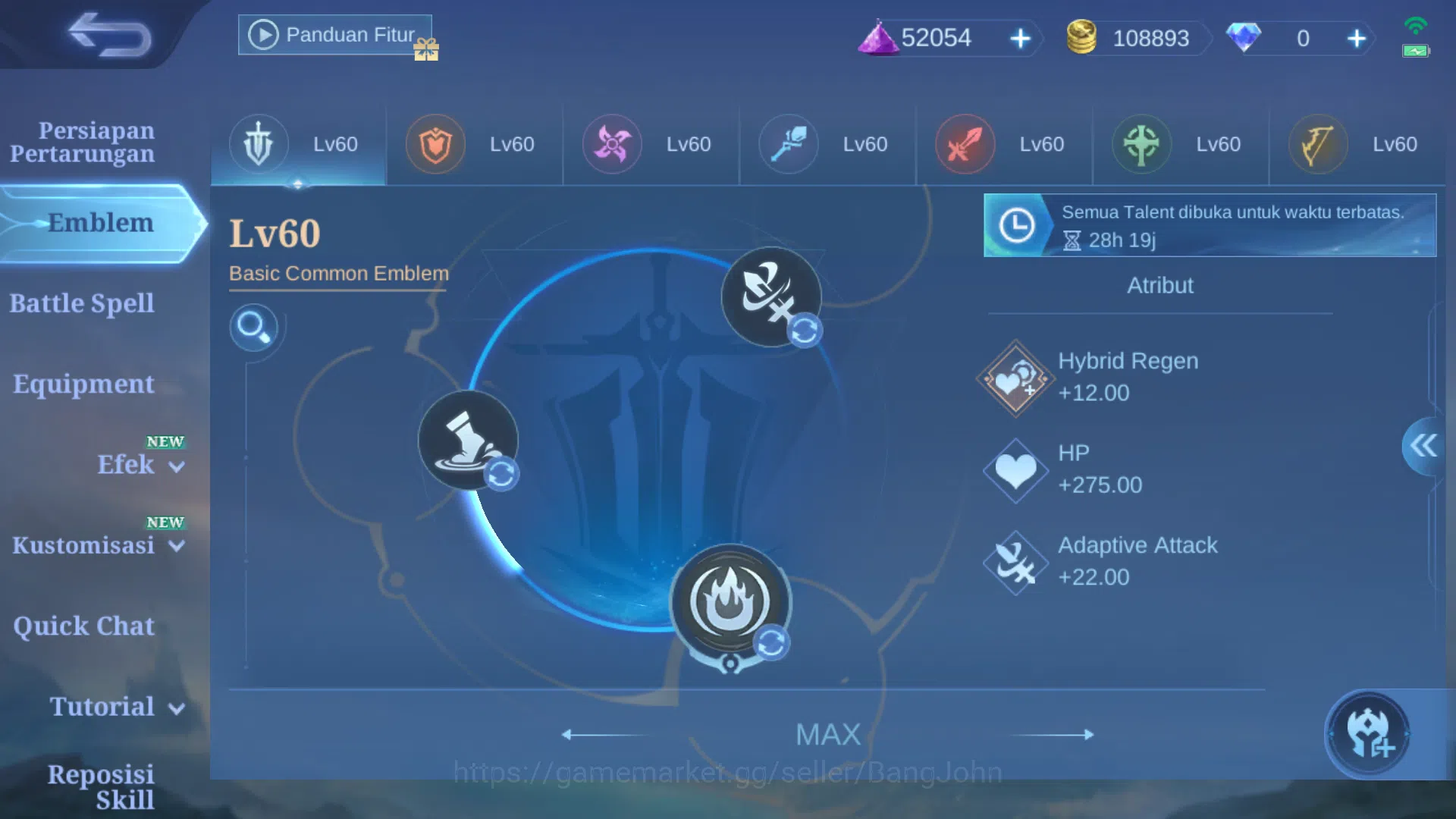 Mobile Legends: Bang Bang Accounts Hero 128 | Skin 275 | Legend Gusion | Annual Hayab image 13