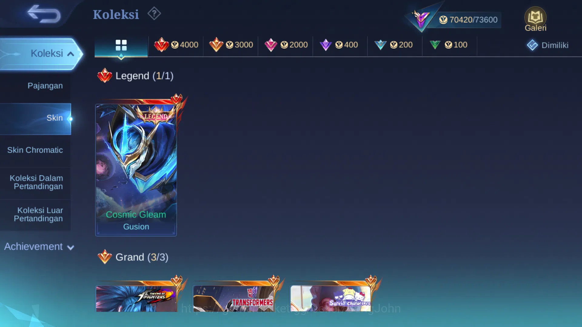 Mobile Legends: Bang Bang Accounts Hero 128 | Skin 275 | Legend Gusion | Annual Hayab image 2