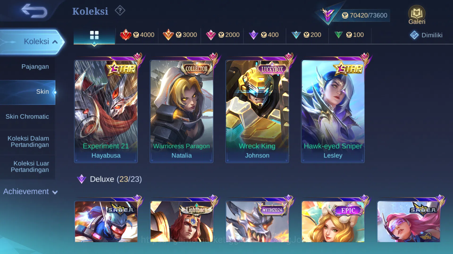 Mobile Legends: Bang Bang Accounts Hero 128 | Skin 275 | Legend Gusion | Annual Hayab image 4