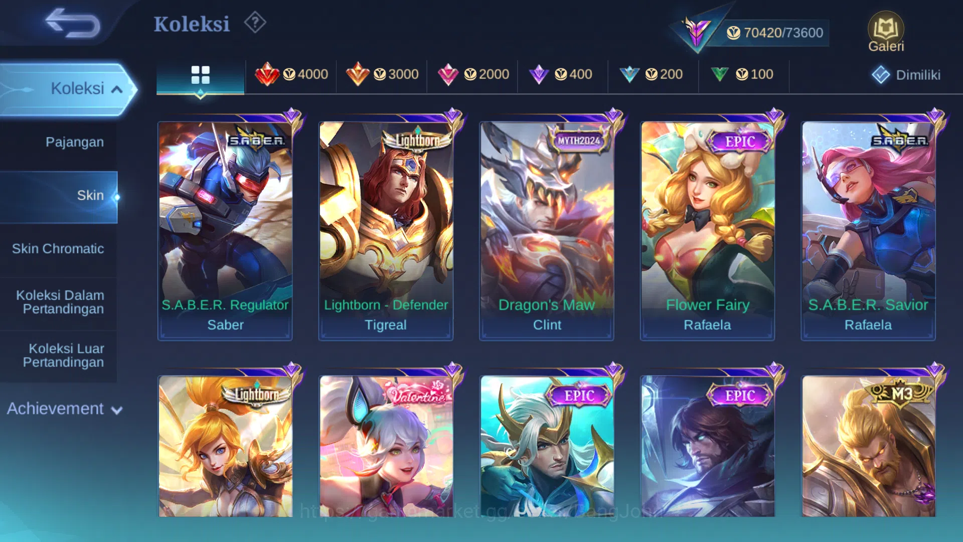 Mobile Legends: Bang Bang Accounts Hero 128 | Skin 275 | Legend Gusion | Annual Hayab image 5