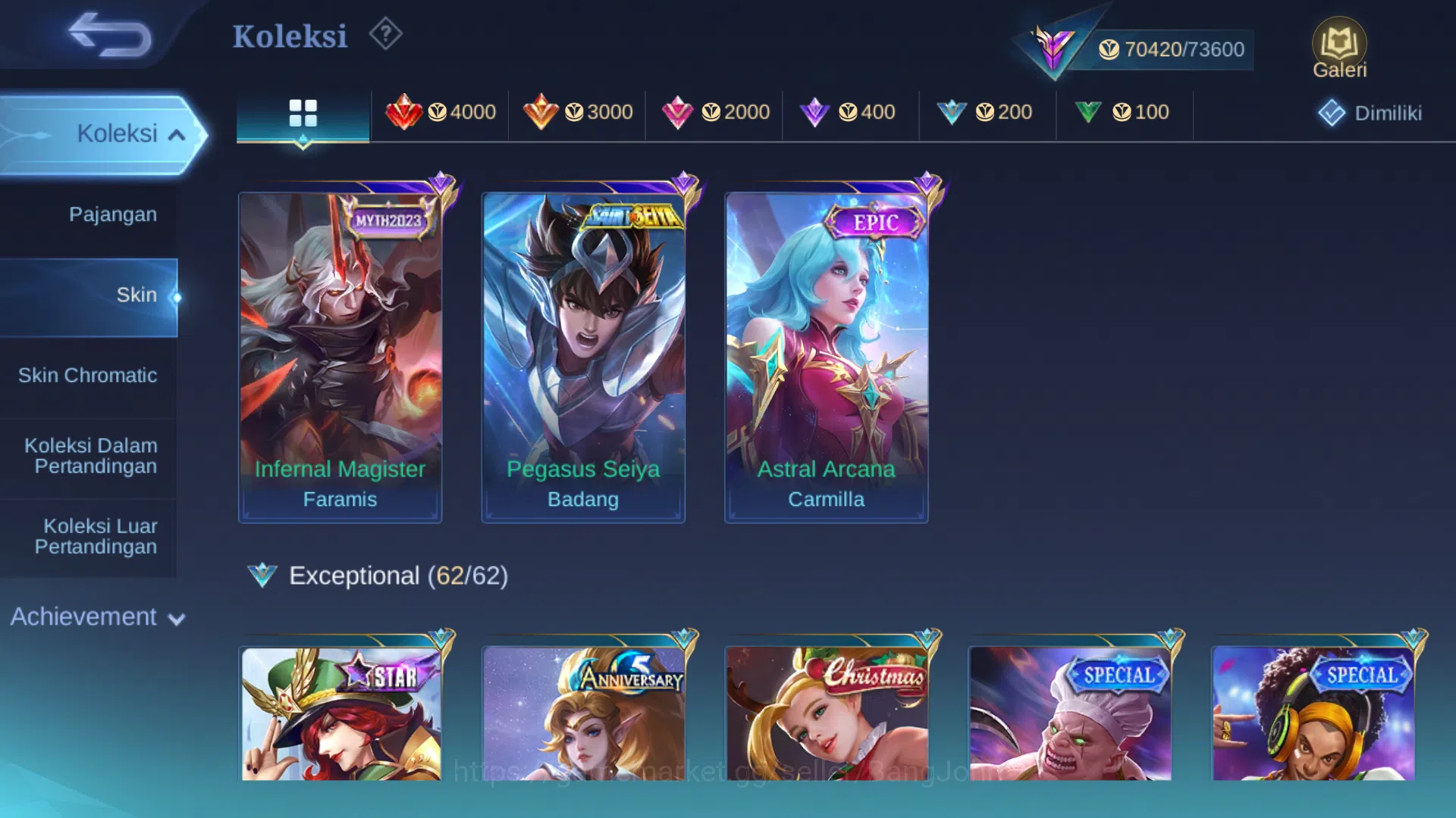 Mobile Legends: Bang Bang Accounts Hero 128 | Skin 275 | Legend Gusion | Annual Hayab image 9