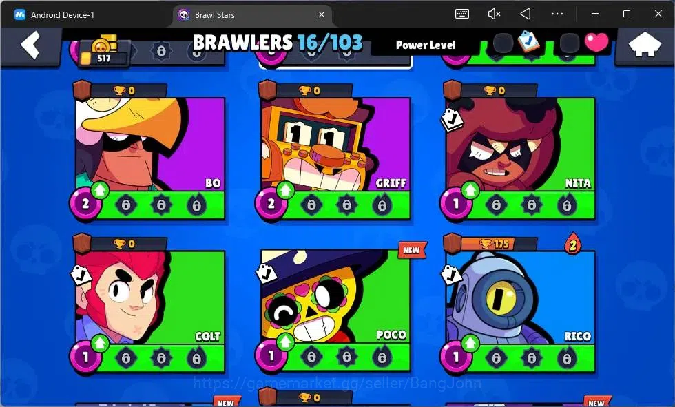 Brawl Stars Accounts Global | 517 Thropy|16 Brawler|2 Max Hypercharge(S image 4