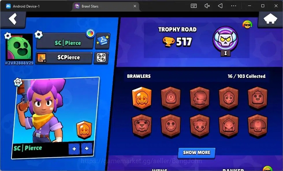 Brawl Stars Accounts Global | 517 Thropy|16 Brawler|2 Max Hypercharge(S image 8