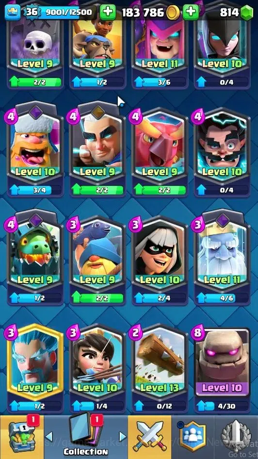 Clash Royale Accounts Lvl 36|Trophy 8000|KTL 12|Limited Skin|Card 120|6 image 11
