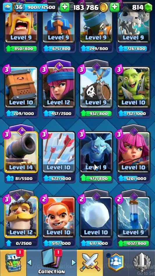 Clash Royale Accounts Lvl 36|Trophy 8000|KTL 12|Limited Skin|Card 120|6 image 16