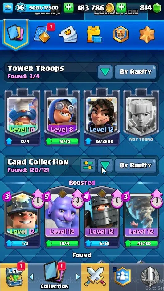 Clash Royale Accounts Lvl 36|Trophy 8000|KTL 12|Limited Skin|Card 120|6 image 8
