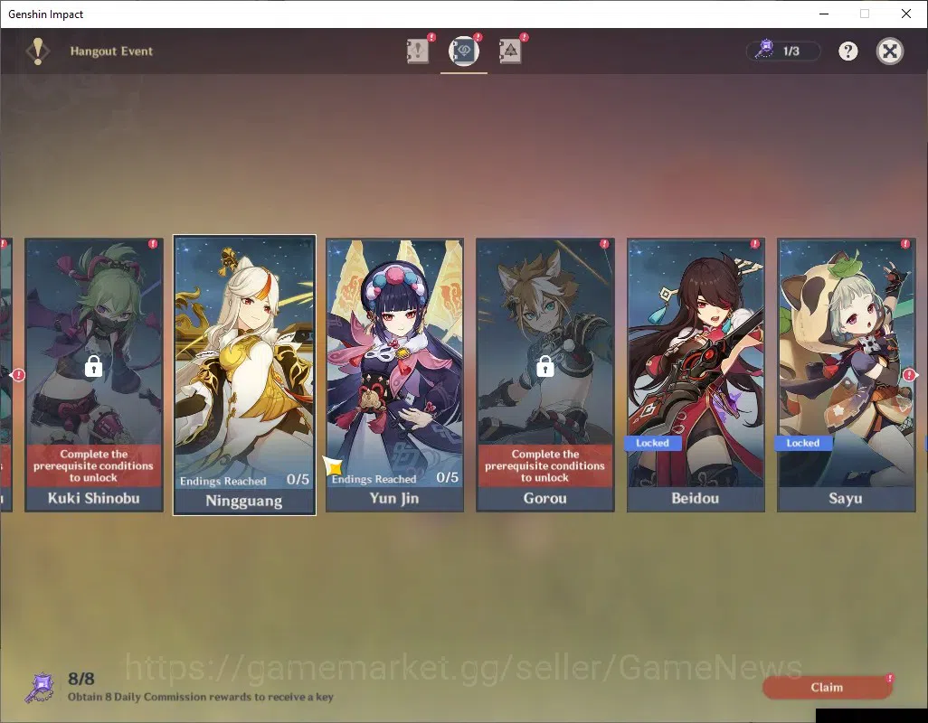 Genshin Impact Accounts ASIA|AR 55|Rate On|5 Limited + 2 (*5Weapon)|XiaoC2 image 20