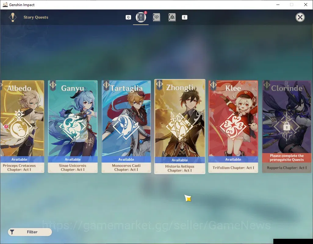 Genshin Impact Accounts Others Asia|AR 58|10 Limited 4(*5 Weapon)|Navia C1,Ayaka 19
