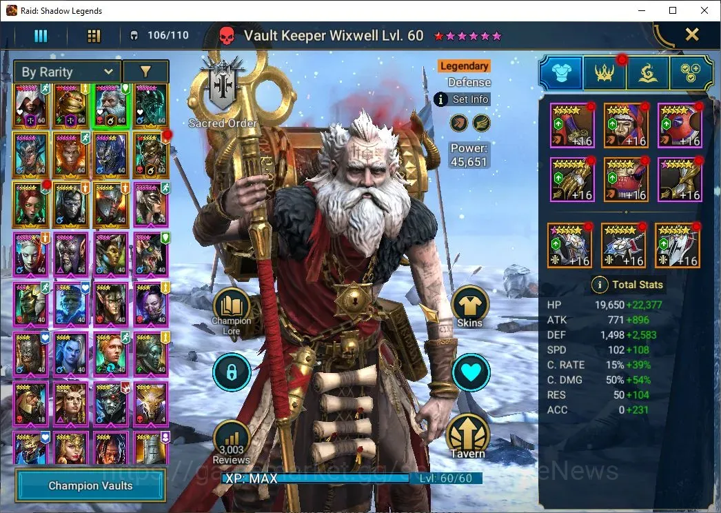 Raid: Shadow Legends Accounts Mid-Game Lv 56|663K Power|11 Legend 1