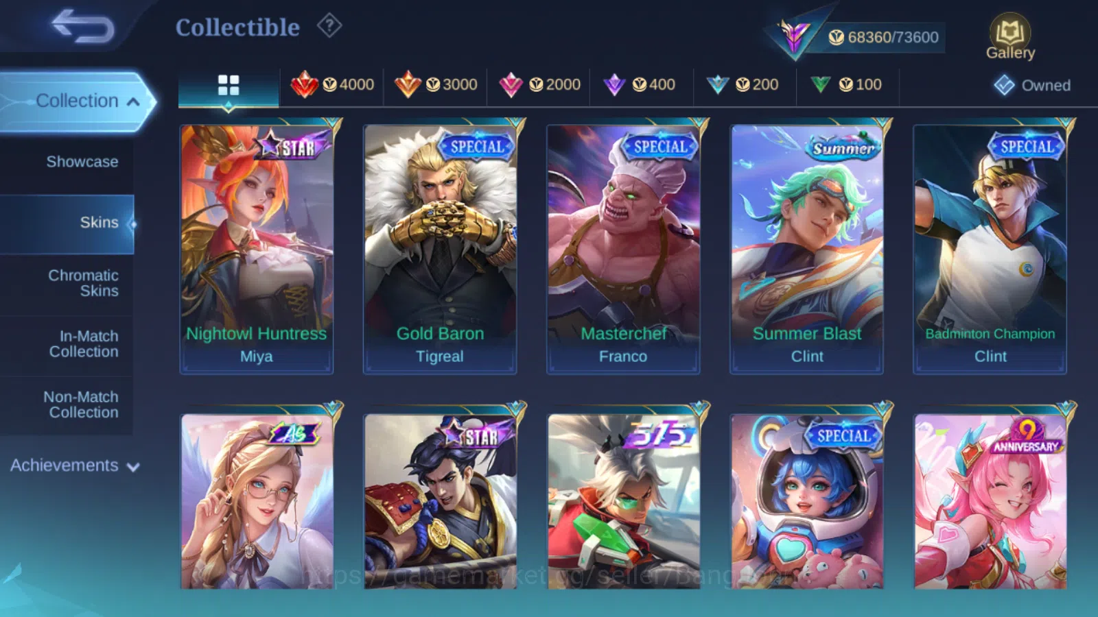 Mobile Legends: Bang Bang Accounts Hero 131 | Skin 282 | GLORY | Prime Claude | Sanri image 15