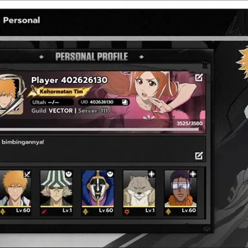 BLEACH: Soul Resonance Accounts Nuverse SEA |Lv.43|6 SSR 5 Sign