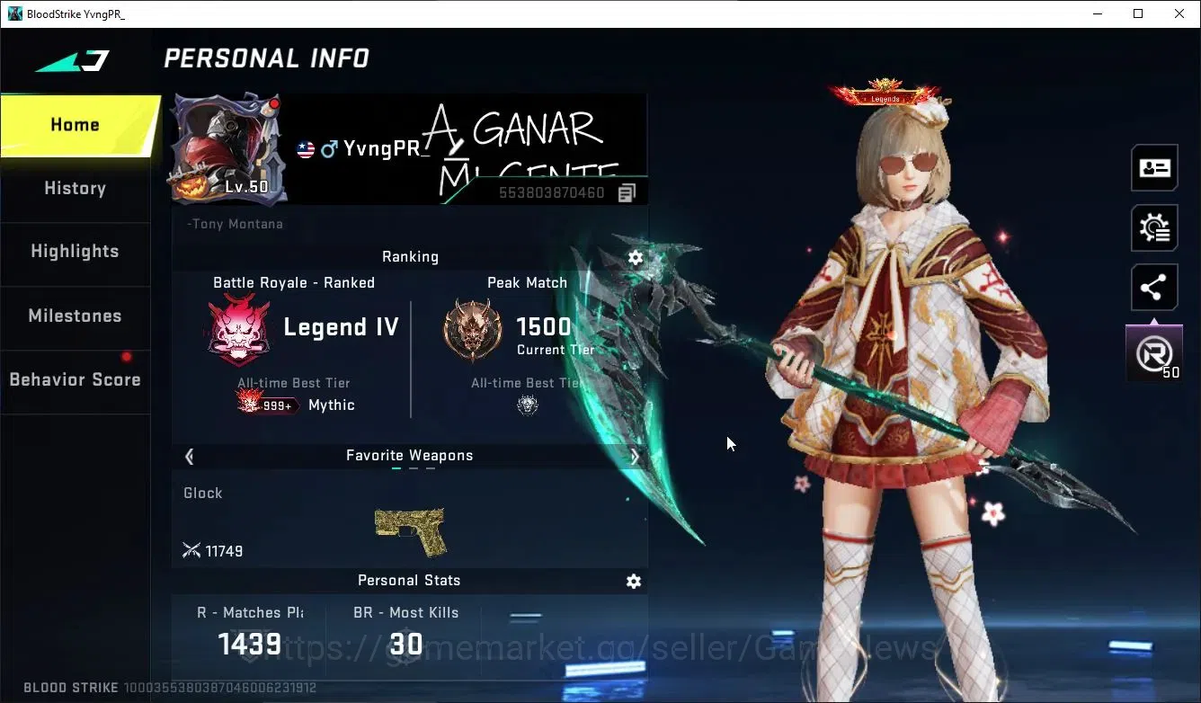 Blood Strike Accounts ASIA|ETERNAL Lv3 QBZ55,DeAgle+MELEE Scythe,Zenpaku image 2