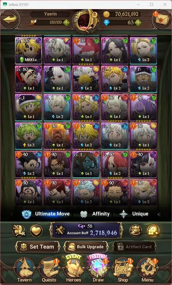 The Seven Deadly Sins: Grand Cross Accounts ASIA |2.7M CC|48 LS|LR Mesis 6/6| UR KOP Tristan 1 image 5