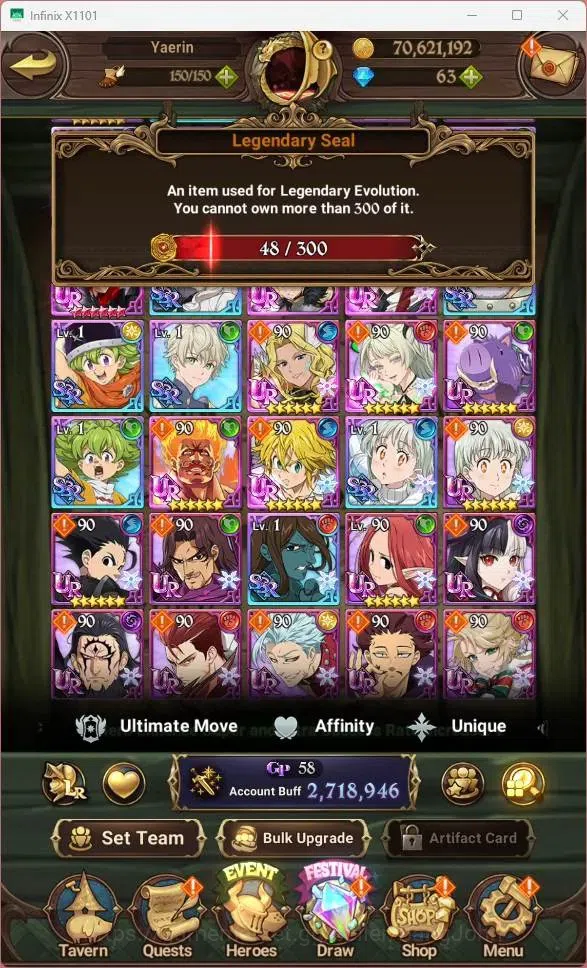 The Seven Deadly Sins: Grand Cross Accounts ASIA |2.7M CC|48 LS|LR Mesis 6/6| UR KOP Tristan 1 image 6