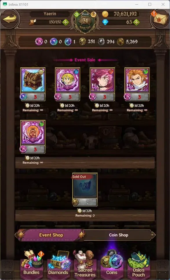 The Seven Deadly Sins: Grand Cross Accounts ASIA |2.7M CC|48 LS|LR Mesis 6/6| UR KOP Tristan 1 image 7