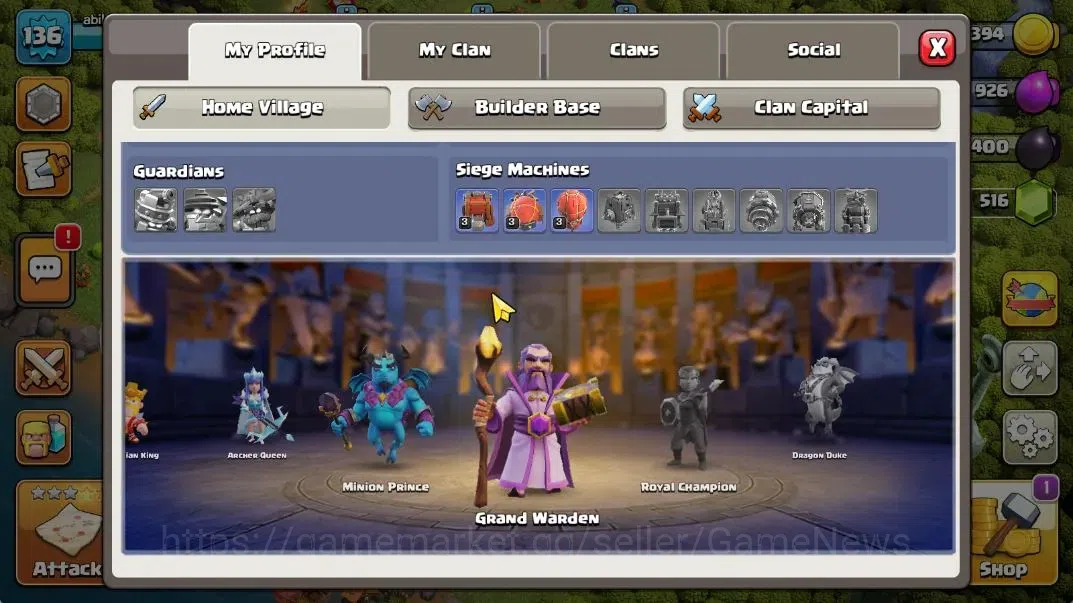 Clash of Clans Accounts TH 12 - BH 10|LV 136|HH 6|BK 59,AQ 60,GW 39,MP 39| image 4