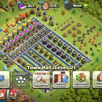 Clash of Clans High-End TH 12 - BH 10|LV 136|HH 6|BK 59,AQ 60,GW 39,MP 39| image 1