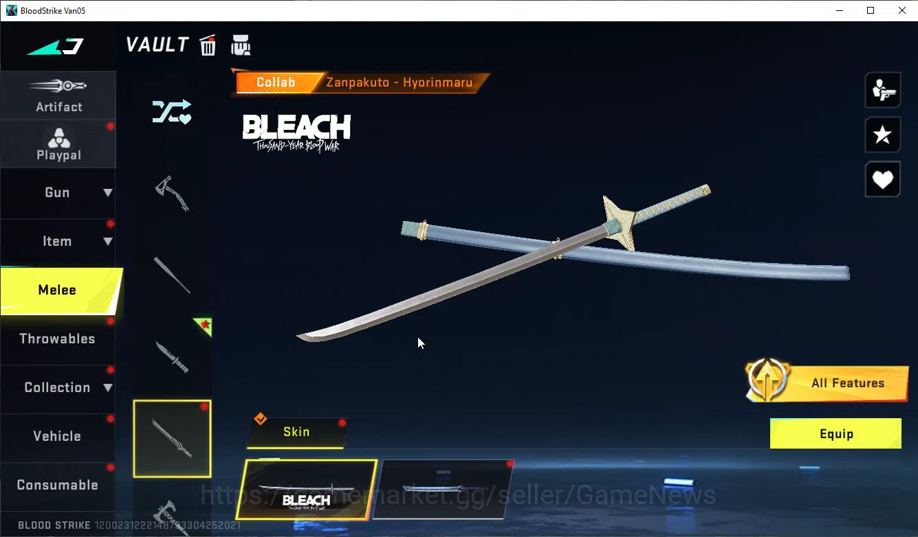 Blood Strike Accounts ASIA|2 MELE Katar,Zenpakuto+Colab BLEACH Lv3 UZI-Z image 11