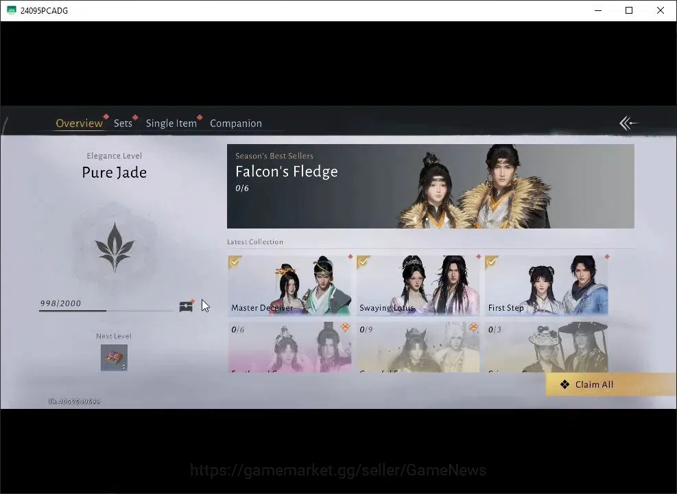 Where Winds Meet Accounts GLOBAL|Lv 5|3,6K GS|1 Harmonic Core|Anthem of Ages|(Swaying Lotus,Master Deceiver,First 9