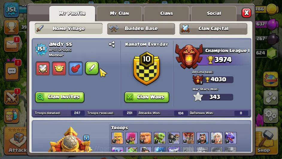 Clash of Clans Accounts TH 16-BH 8|LV 151|TROPHY 3974|HH 7|BK 54,AQ 51,GW  image 11