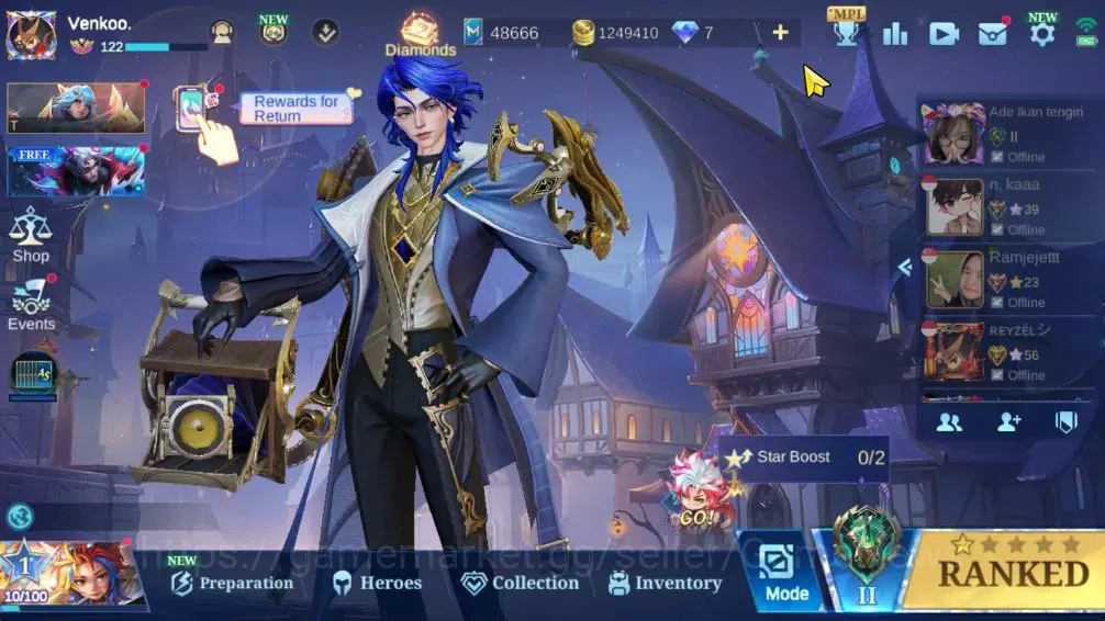 Mobile Legends: Bang Bang Accounts Hero 131|Skin 571|Legend(Valir,Lunox),Naruto Lukas image 2