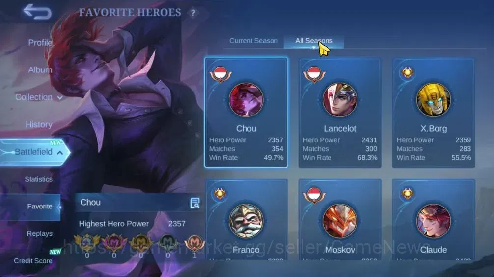 Mobile Legends: Bang Bang Accounts Hero 131|Skin 571|Legend(Valir,Lunox),Naruto Lukas image 6