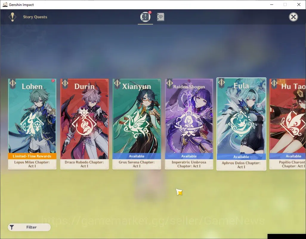 Genshin Impact Accounts Asia|AR 52|2 Limited + 2 (*5 Weapon) |Flins + Sign image 13