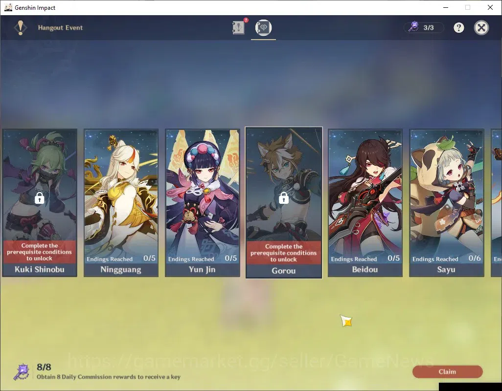 Genshin Impact Accounts Asia|AR 52|2 Limited + 2 (*5 Weapon) |Flins + Sign image 15