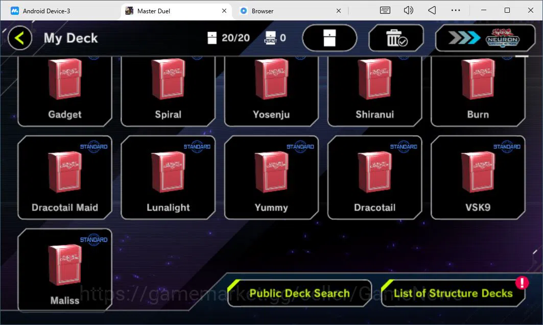 Yu-Gi-Oh! Master Duel Accounts Lv 18 | 20 Deck |VSK9,Dracotail,LunaLight,Yummy,Ma image 3