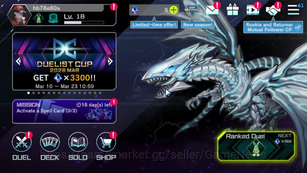 Lv 18 | 20 Deck |VSK9,DragonMaid,Dracotail,Yummys,Maliss,Chain Energy,Time Lord,Etc|Ranked Available|Konami|CE ON|Check SS(YMD961) Yu-Gi-Oh! Master Duel Mid-Level Lv 18 | 20 Deck |VSK9,DragonMaid,Dracotail,Yummys, image 1