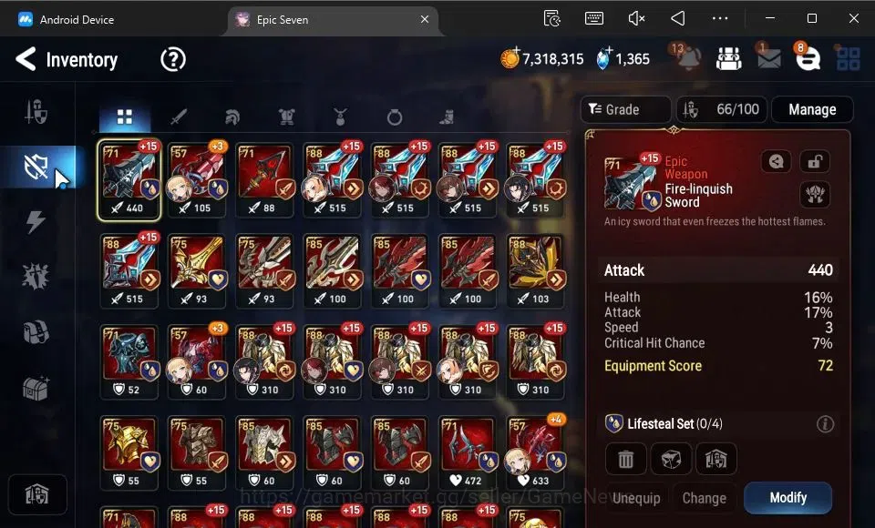 Epic Seven Accounts GLOBAL Verif|New Era|3 ML(A Yufine,TM Luluca,R Roa image 10