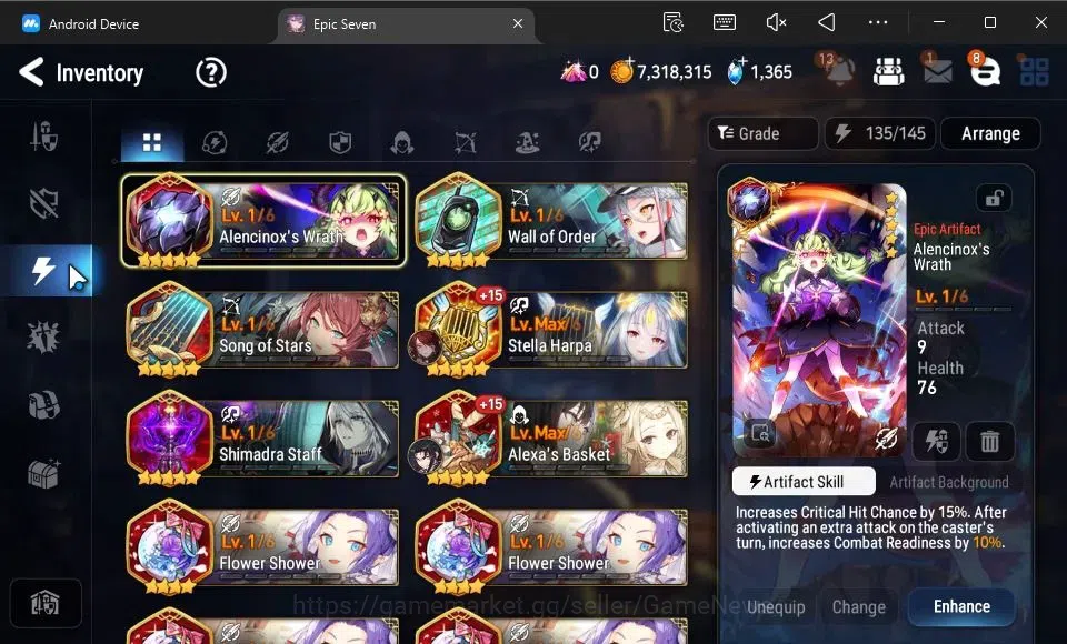 Epic Seven Accounts GLOBAL Verif|New Era|3 ML(A Yufine,TM Luluca,R Roa image 11