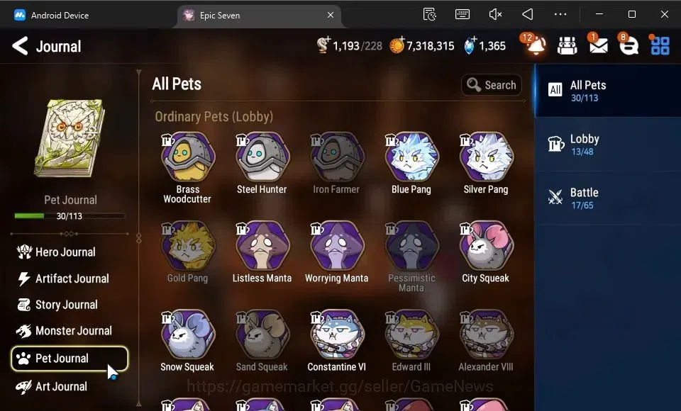 Epic Seven Accounts GLOBAL Verif|New Era|3 ML(A Yufine,TM Luluca,R Roa image 18