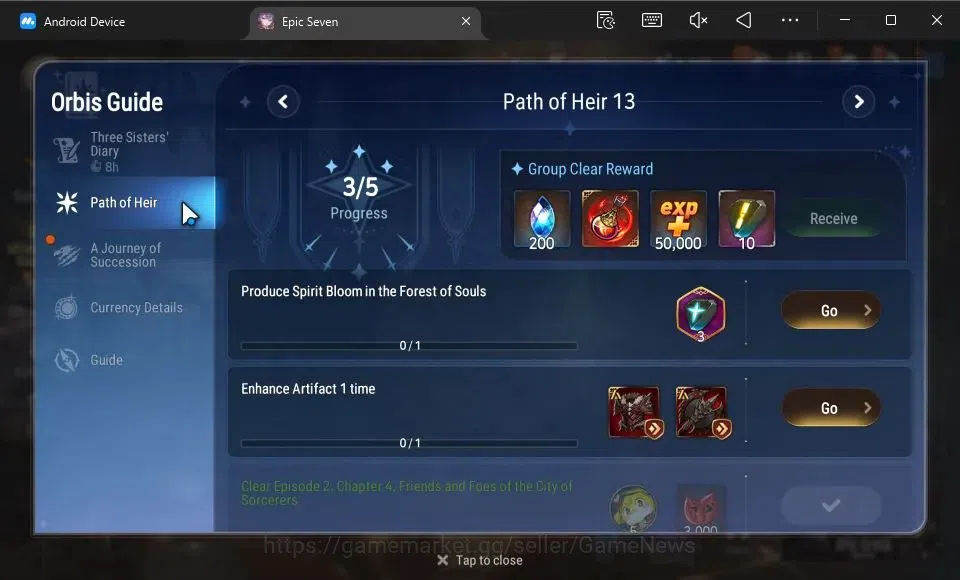 Epic Seven Accounts GLOBAL Verif|New Era|3 ML(A Yufine,TM Luluca,R Roa image 3