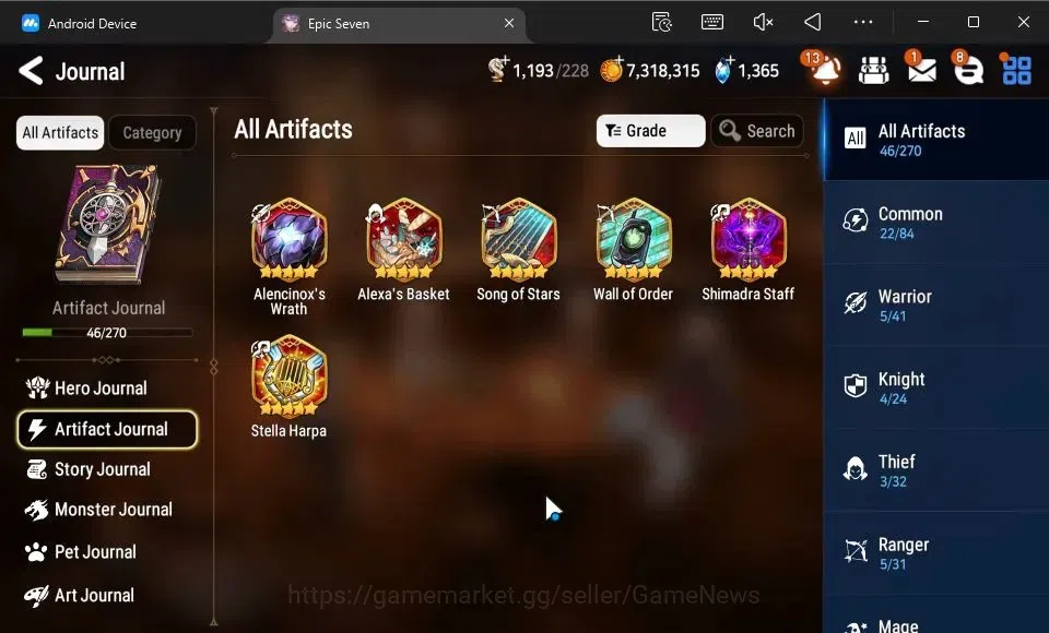 Epic Seven Accounts GLOBAL Verif|New Era|3 ML(A Yufine,TM Luluca,R Roa image 8