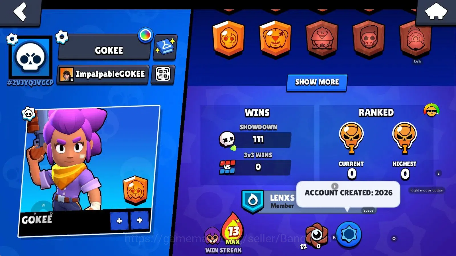 Brawl Stars Accounts Android | 2011 Thropy|18 Brawler|1 Max Lv(Shelly)| image 3