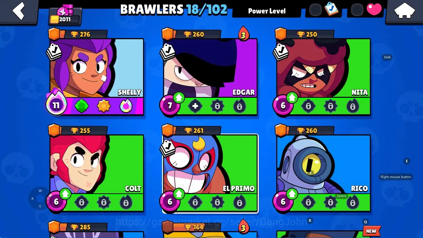 Brawl Stars Accounts Android | 2011 Thropy|18 Brawler|1 Max Lv(Shelly)| image 5