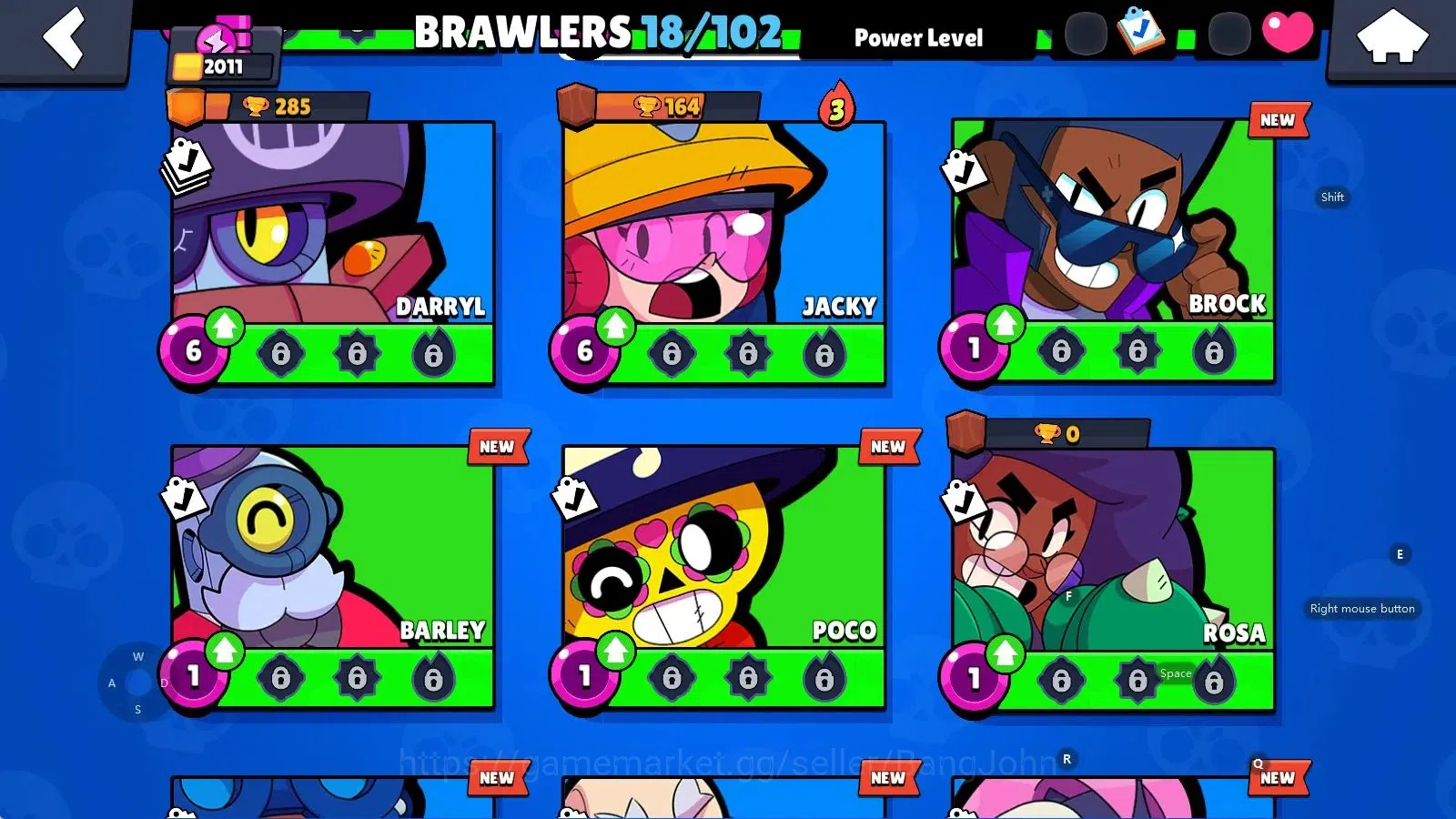Brawl Stars Accounts Android | 2011 Thropy|18 Brawler|1 Max Lv(Shelly)| image 6