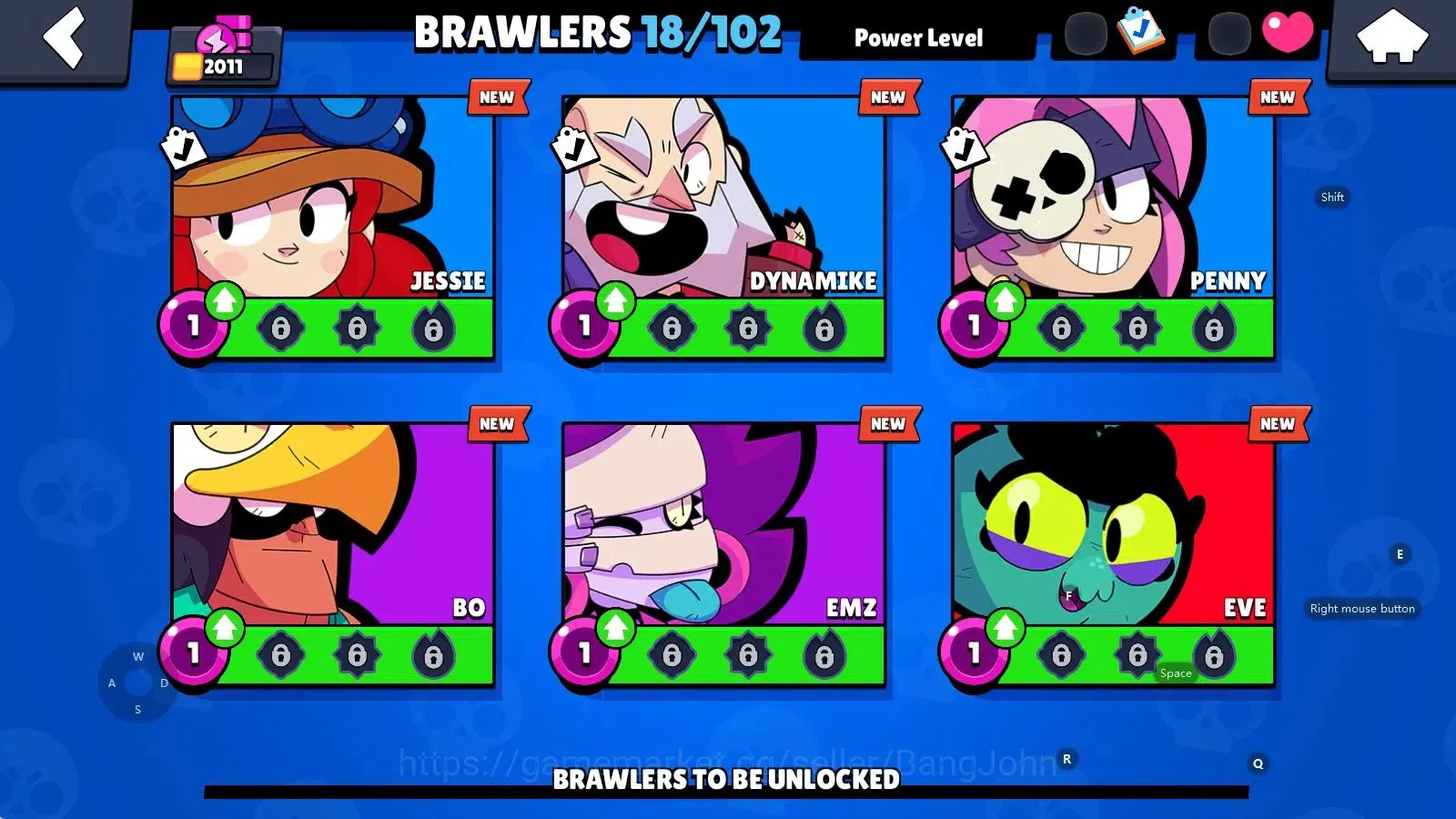 Brawl Stars Accounts Android | 2011 Thropy|18 Brawler|1 Max Lv(Shelly)| image 7