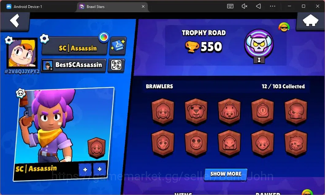 Brawl Stars Accounts Global | 550 Thropy|12 Brawler|1 Max Hypercharge(S image 2