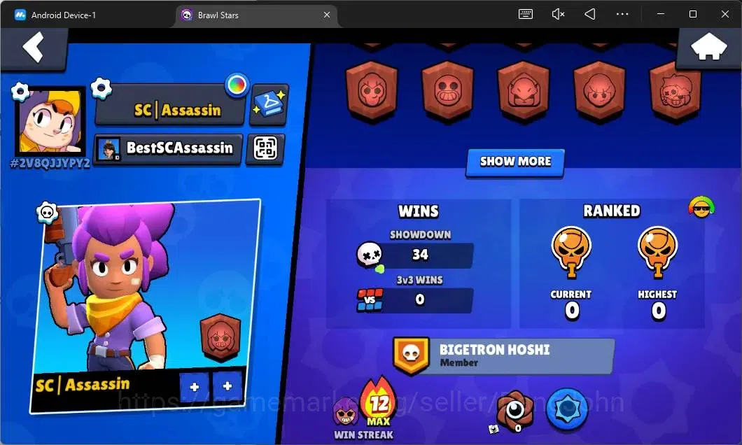 Brawl Stars Accounts Global | 550 Thropy|12 Brawler|1 Max Hypercharge(S image 3