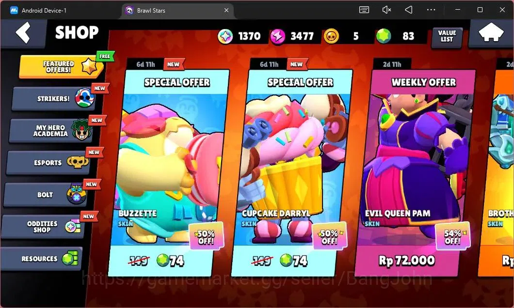 Brawl Stars Accounts Global | 550 Thropy|12 Brawler|1 Max Hypercharge(S image 4