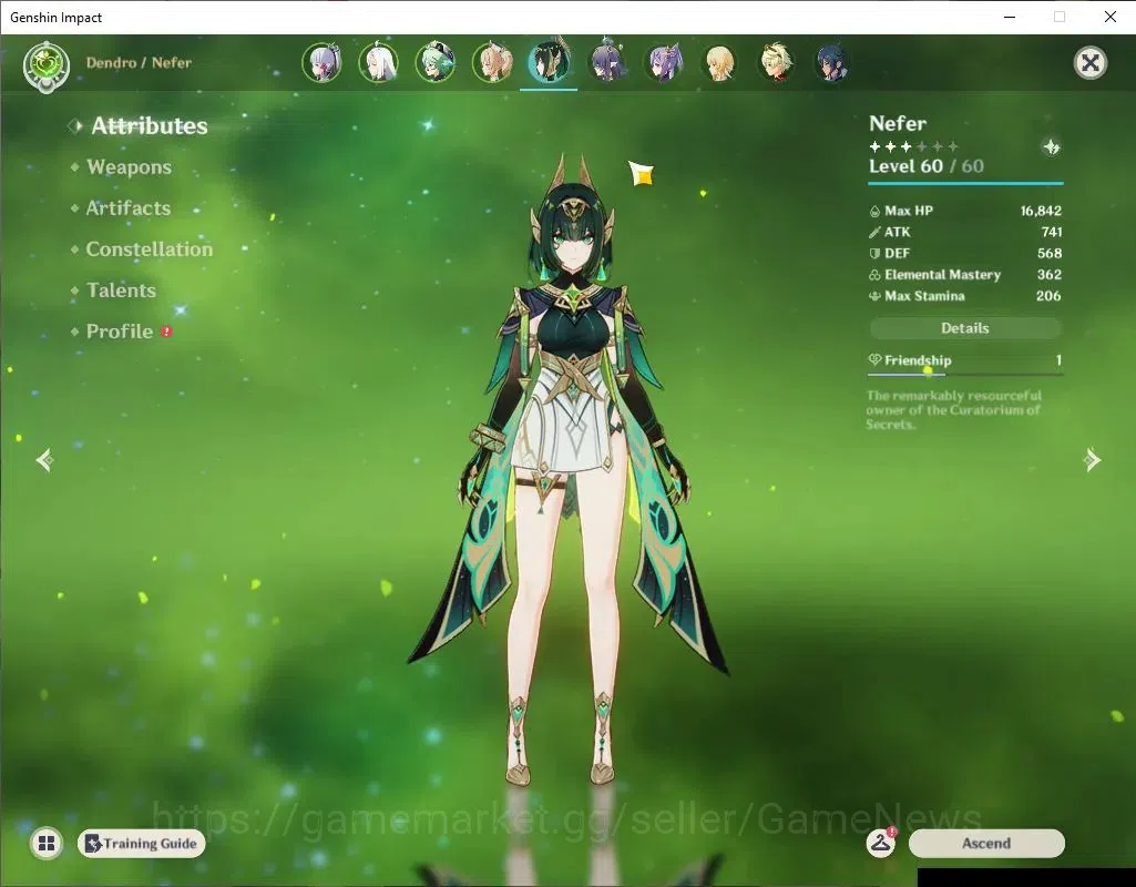 Genshin Impact Accounts Asia|AR 40|PremTeam Nefer,Lauma+Sign|4 Limit +2(*5 image 4