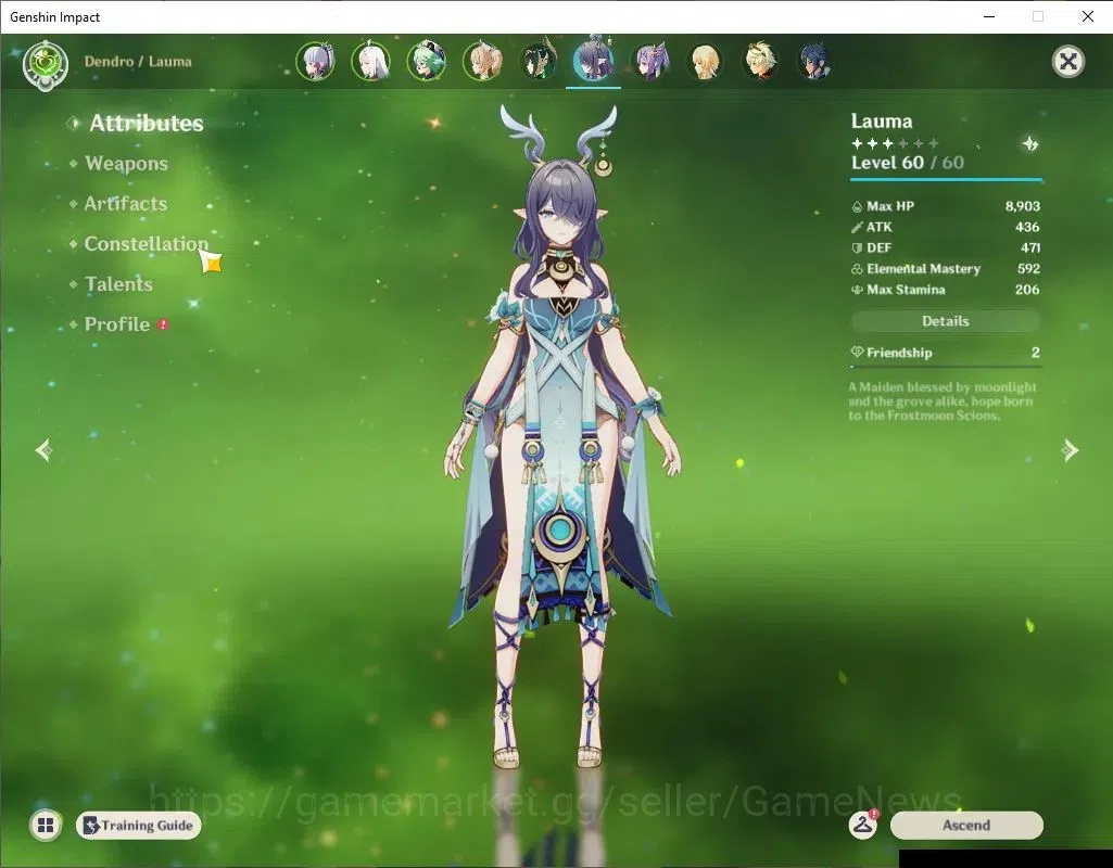 Genshin Impact Accounts Asia|AR 40|PremTeam Nefer,Lauma+Sign|4 Limit +2(*5 image 5