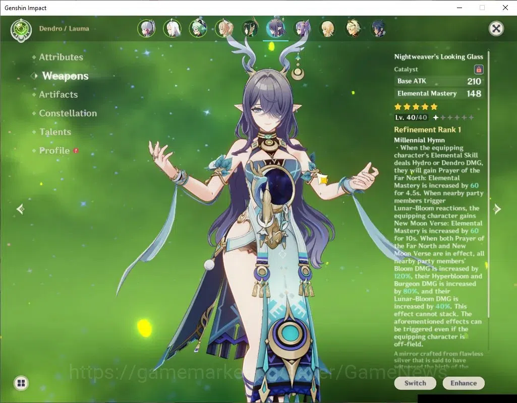 Genshin Impact Accounts Asia|AR 40|PremTeam Nefer,Lauma+Sign|4 Limit +2(*5 image 6