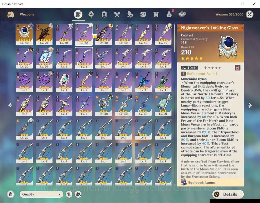 Genshin Impact Accounts Asia|AR 40|PremTeam Nefer,Lauma+Sign|4 Limit +2(*5 image 8