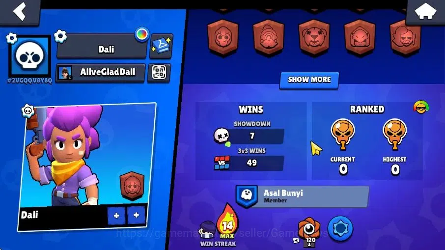 Brawl Stars Accounts 749 Trophy|14 Brawlers 2 Max Brawlers [Edgar,Najia image 4