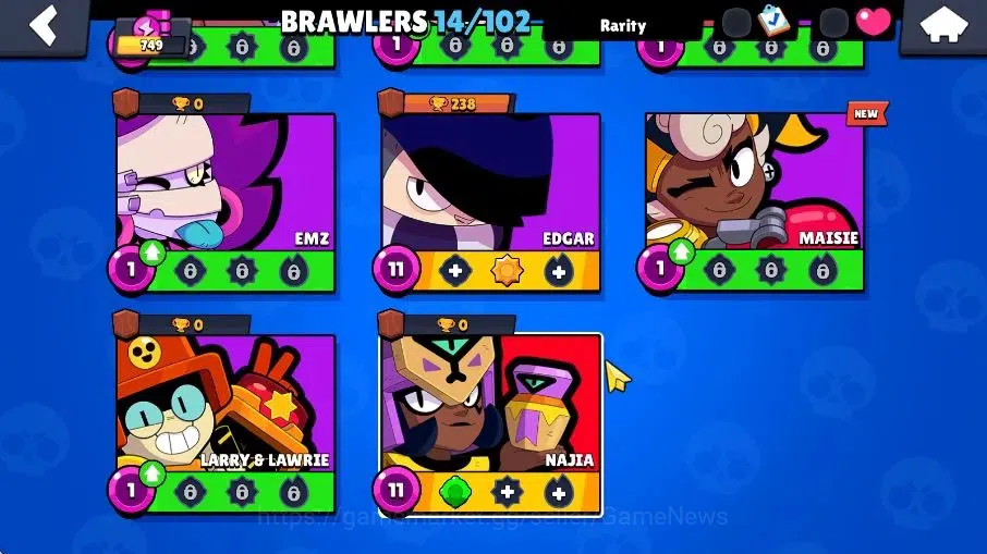 Brawl Stars Accounts 749 Trophy|14 Brawlers 2 Max Brawlers [Edgar,Najia image 6